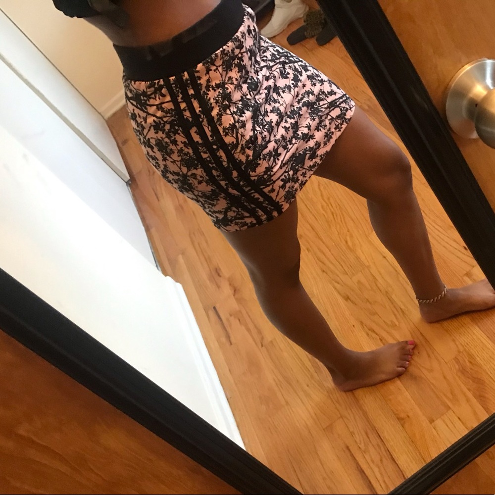 Pink Floral Print Adidas Tennis Skirt NWT